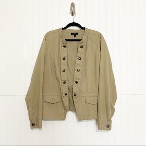 Torrid Khaki Military Style Lightweight Jacket
